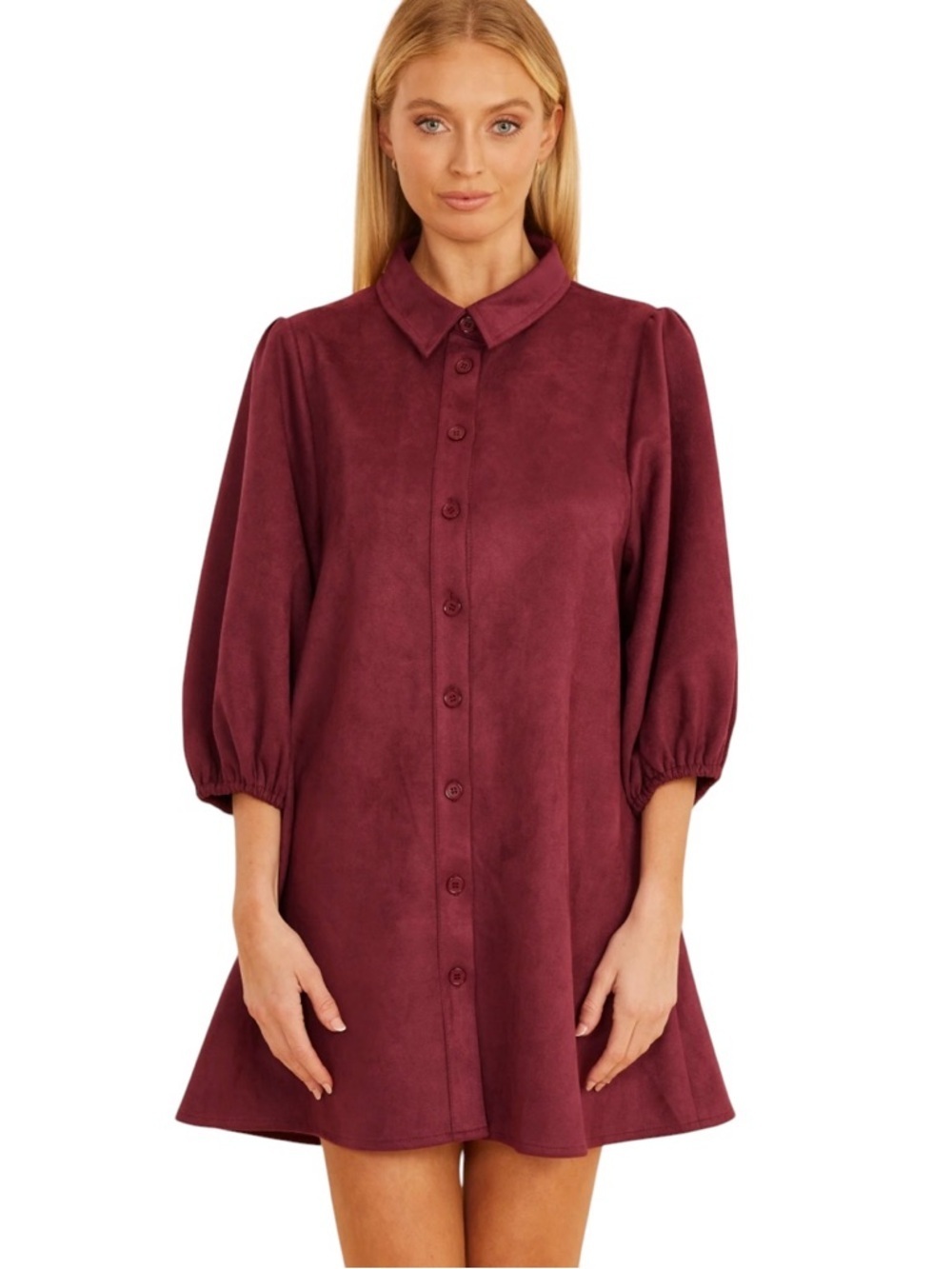 New Never Worn Dolce Cabo Button Front Dress Size XS Faux Suede